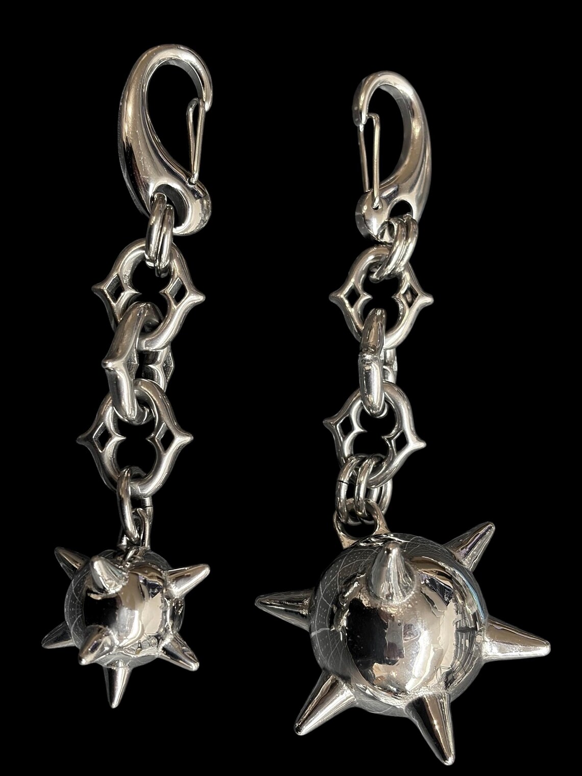 Key Chain Mace Large Spiked Mace Ball Keychain – Medieval Flail Keychain, Stainless ...