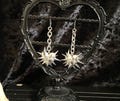 Heart flail, morning star earrings