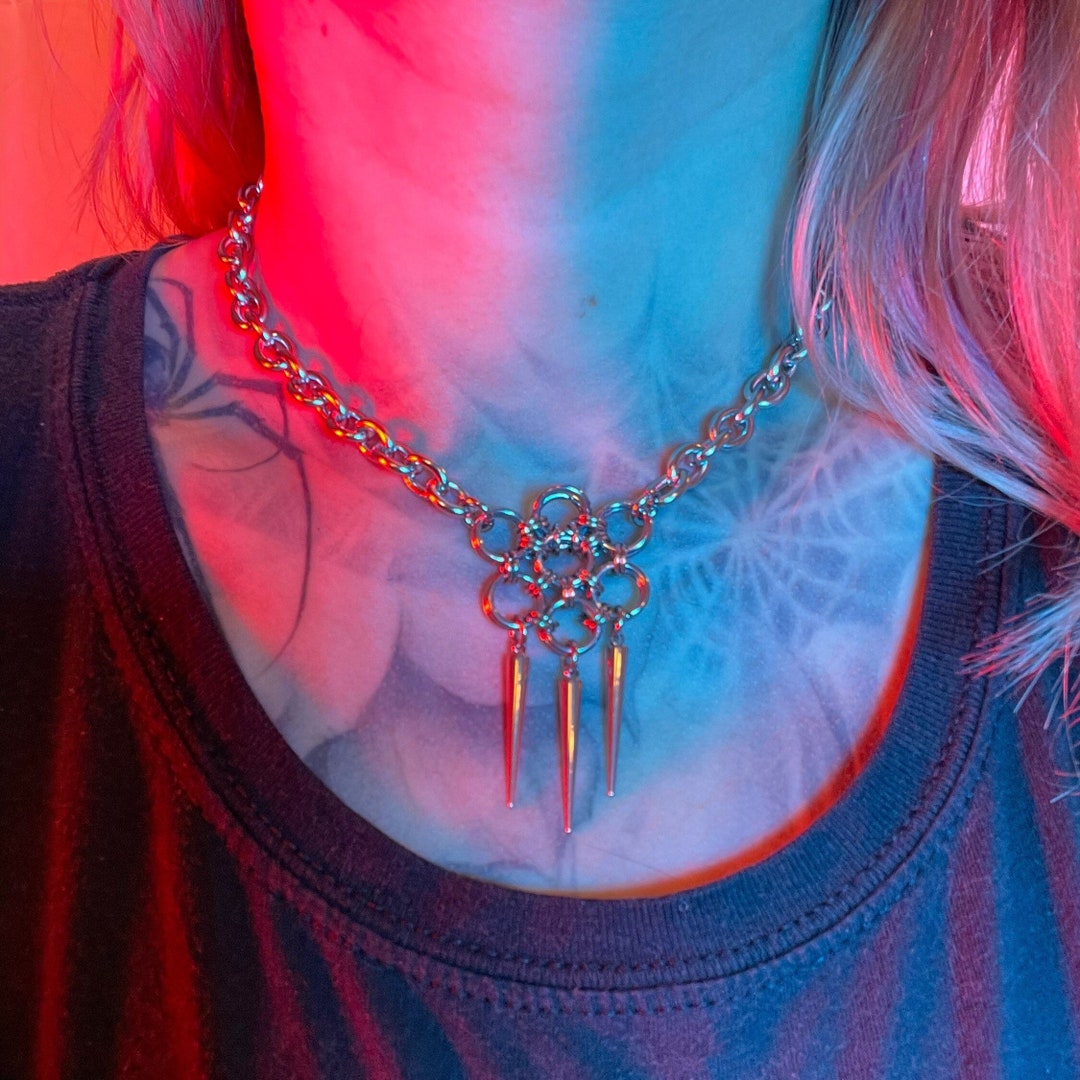 Spiked Flower Chainmail Etsy