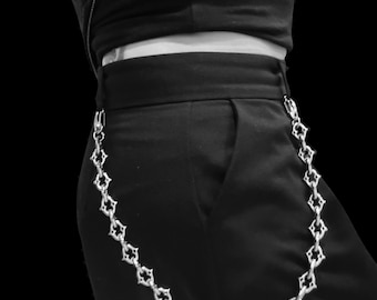Kathedrale Geldbörse Kette | Edelstahl Gothic Hosenkette | Mittelalterliche Biker-Kette