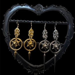 Flail/mace/ morning star earrings