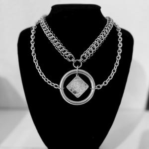 Quartz Chainmail necklace