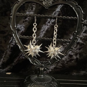 Heart flail, morning star earrings