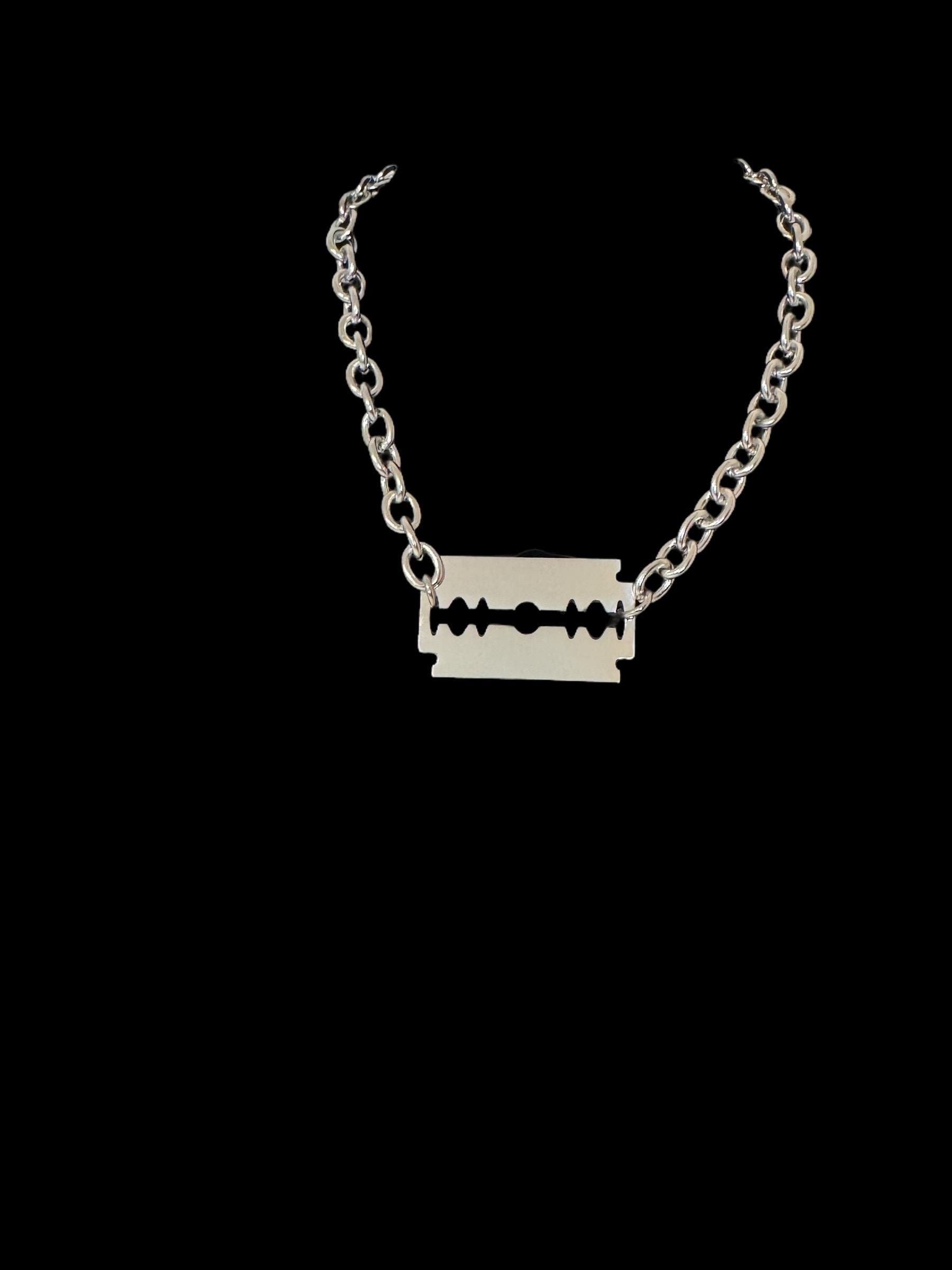 Razor Blade Chain Necklace - Etsy