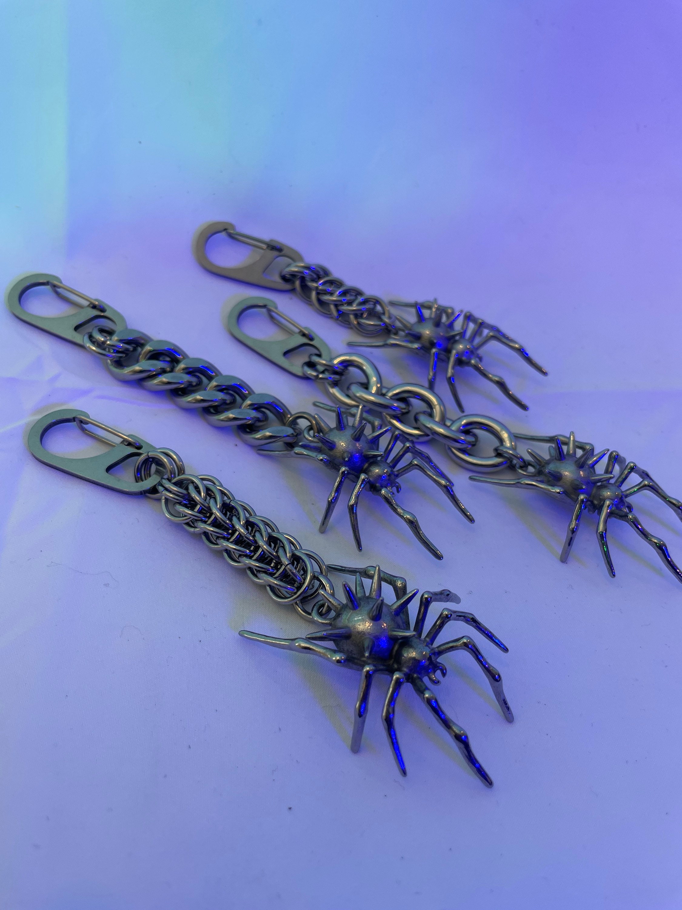 Spiked Spider Keychains - Etsy