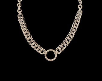 chainmaille necklace, everyday chain, half Persian