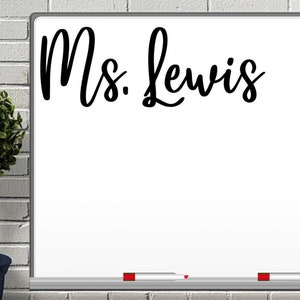 Teacher Name Decal | White Board Decal | Personalized Door Decal | Personalized White Board | Vinyl Name Decal | Custom Classroom Decor
