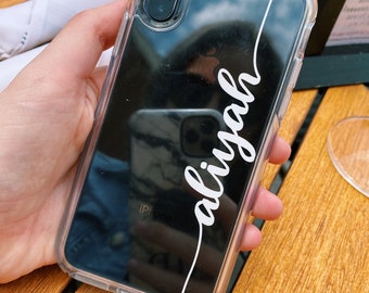 Name Decal for the INSIDE of the Phone Case | Longer Lasting Vinyl Name Decal | Name Sticker Decals | Customizable Decal |