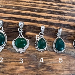 Green onyx necklace, Delicate necklace, Boho green necklace, Green necklace, Sterling silver green necklaces, Boho necklace