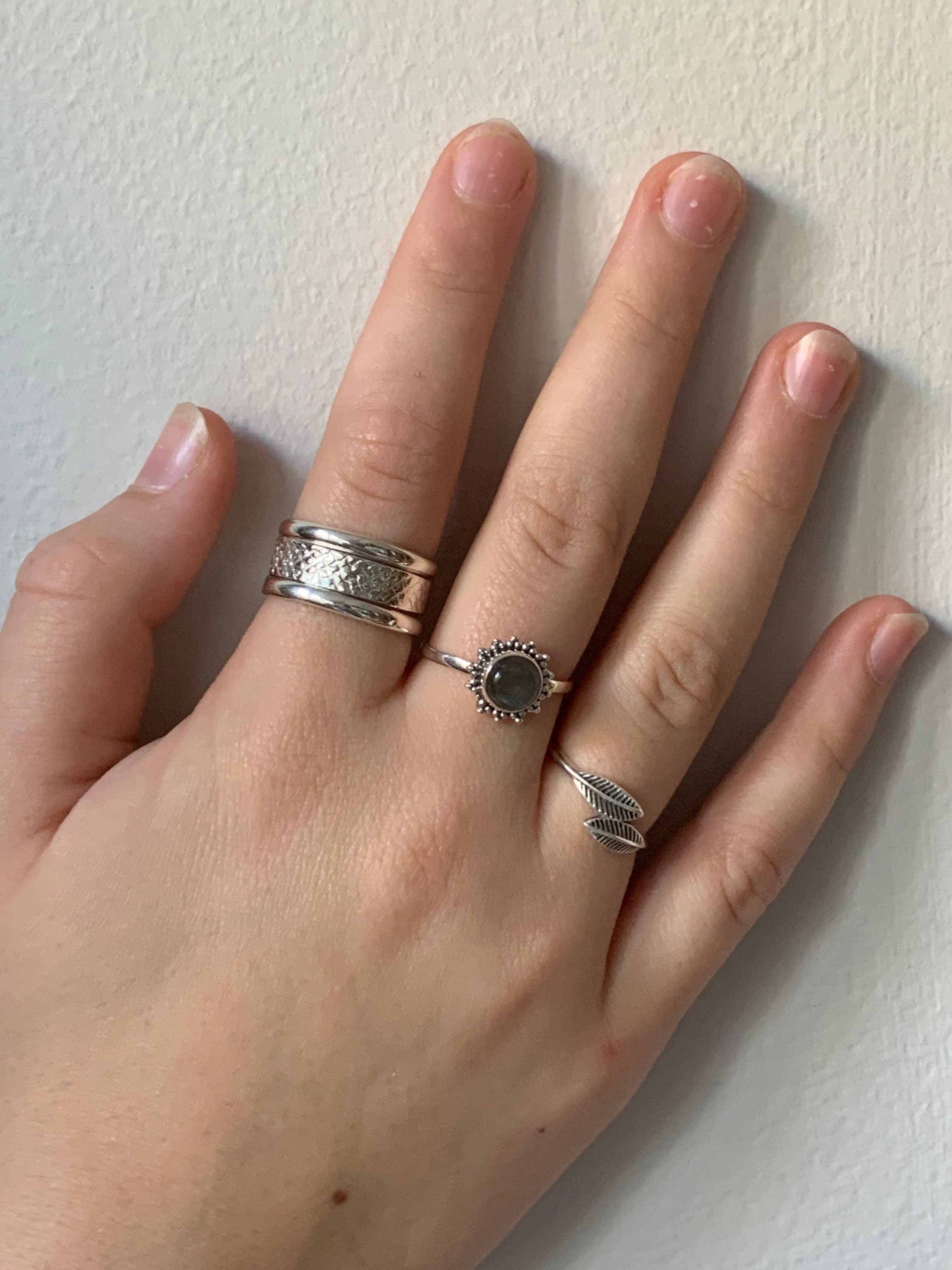 925 Silver Ring, Adjustable Ring, Chunky Ring, Double Band, Thumb Ring