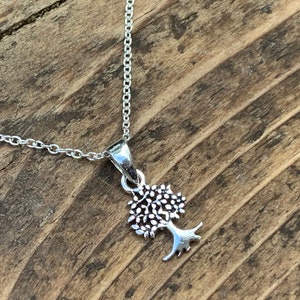 Tree of life necklace, charm tree of life necklace, tiny tree of life pendant, sterling silver tree of life necklace, tree necklace
