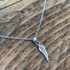Collier petite aile, collier aile en argent, breloque aile en argent sterling