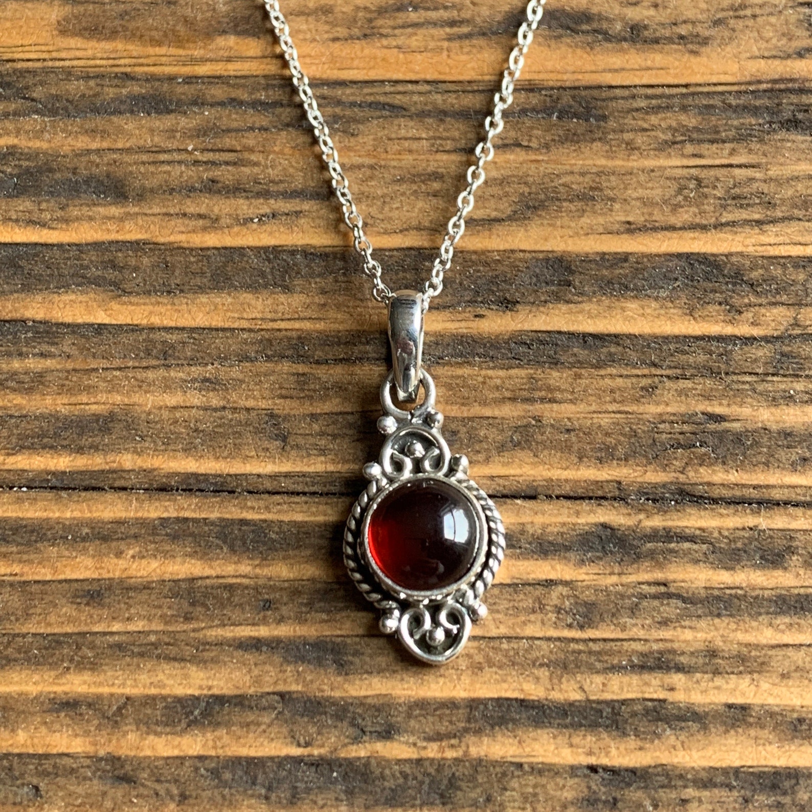 Necklace, Silver Necklace, Boho Necklace, Teardrop
