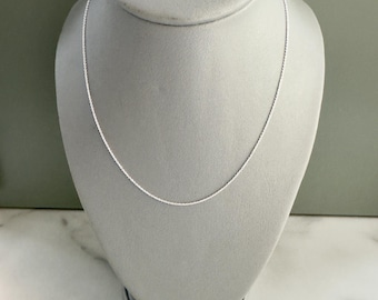 Cadena delicada de plata de ley 925: 16-24 pulgadas