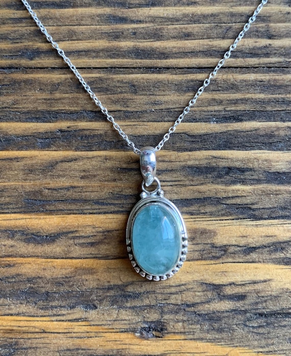 Aquamarine Necklace Delicate Necklace Boho Necklace Aquamarine