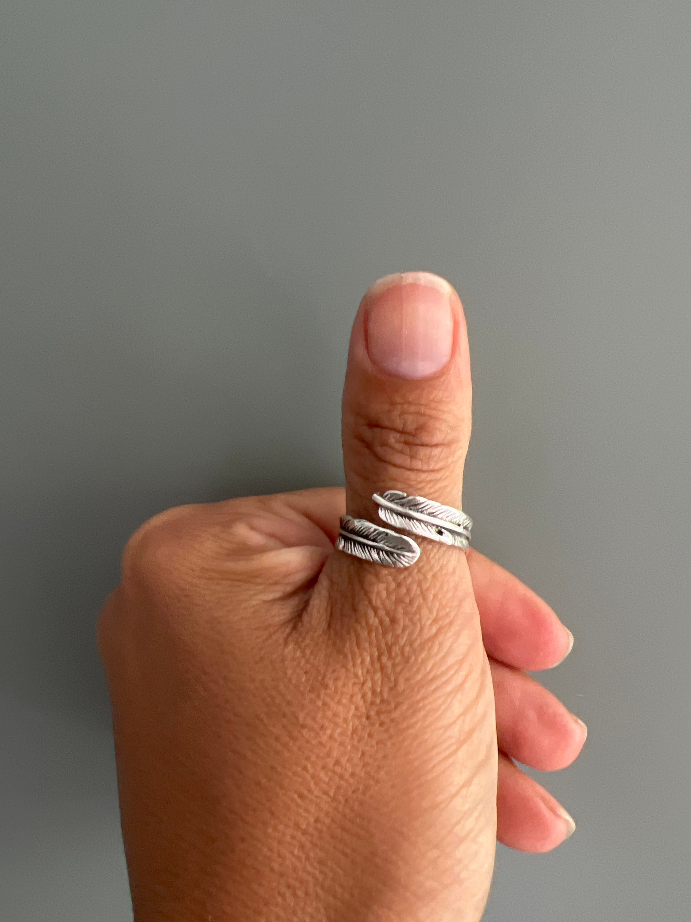 Silver Feather Ring, 925 Sterling Adjustable Feather Thumb Silver Ring, Pinky Ring, Men and Women Feather Ring - Etsy Silver Feather Ring, 925 Sterling Adjustable Feather Thumb Silver Ring, Pinky Ring, Men and Women Feather Ring - Etsy