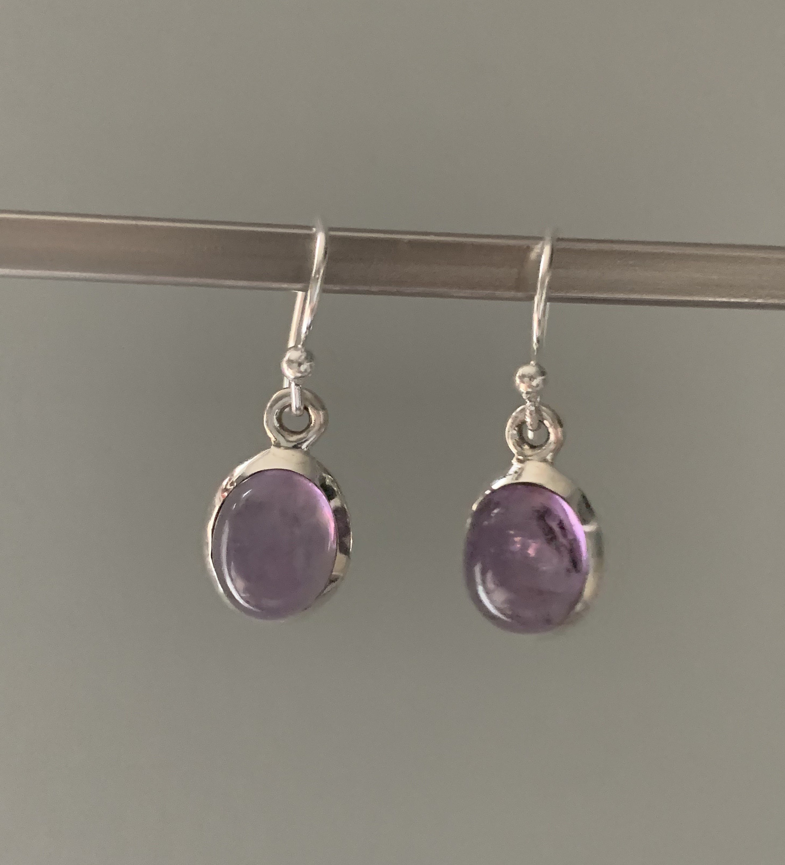 Purple amethyst best sale earrings