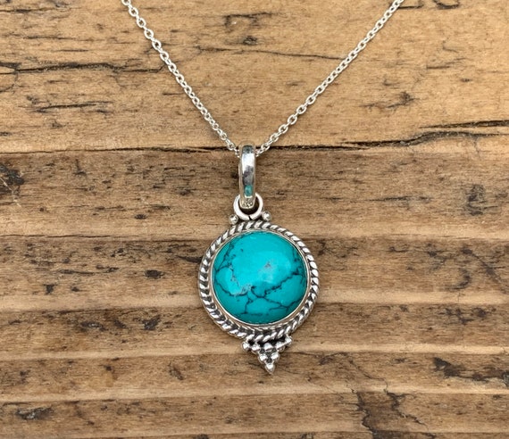 Delicate turquoise necklace sale