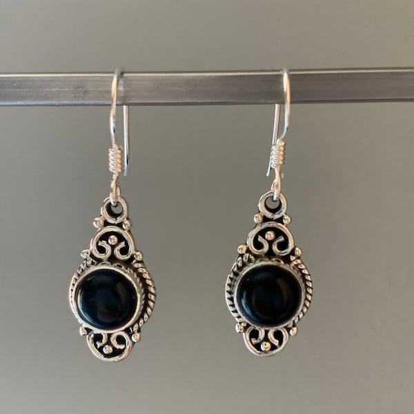 Black Onyx Earrings - Etsy