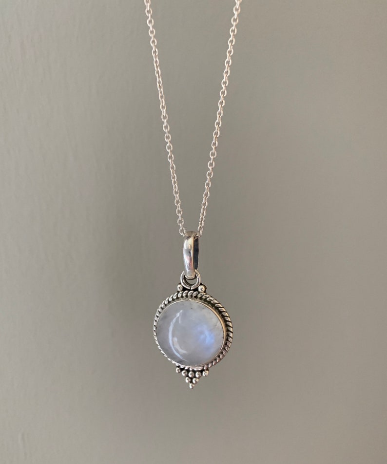 Moonstone necklace Delicate necklace Boho moonstone Etsy