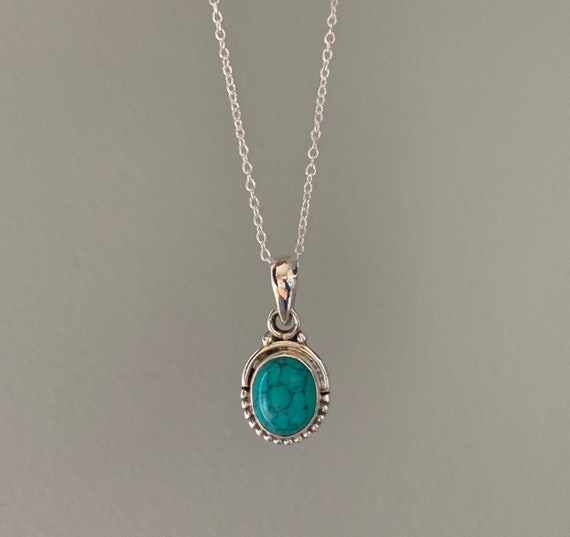 Turquoise hotsell pendant etsy