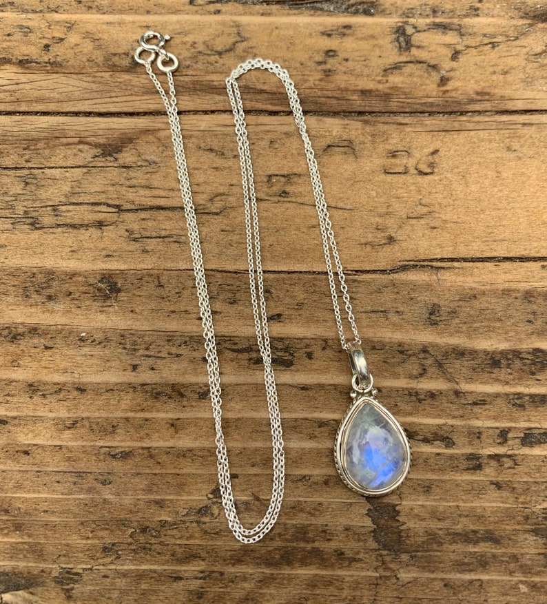 Moonstone Necklace Delicate Necklace Boho Moonstone Etsy UK