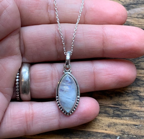 Sterling Silver Moonstone Necklace Sterling Silver Moonstone Necklace