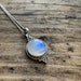 Moonstone necklace, Delicate necklace, Boho moonstone necklace, Rainbow moonstone oval necklace, Sterling silver, mother's day gift