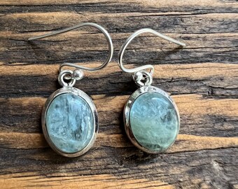 Sterling Silver Classic Oval Dangle Earring, Crystal Earrings