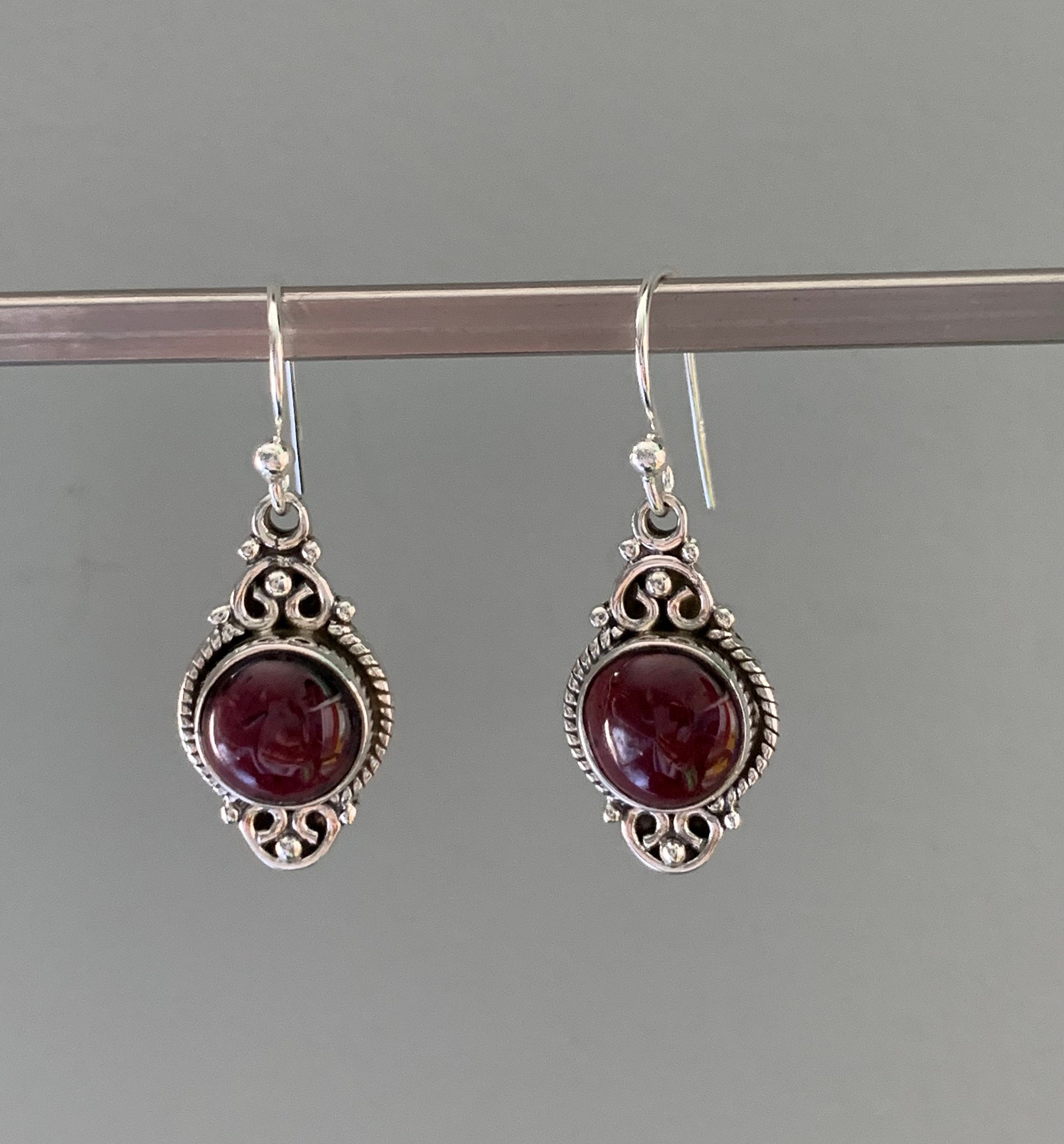 Garnet teardrop best sale earrings