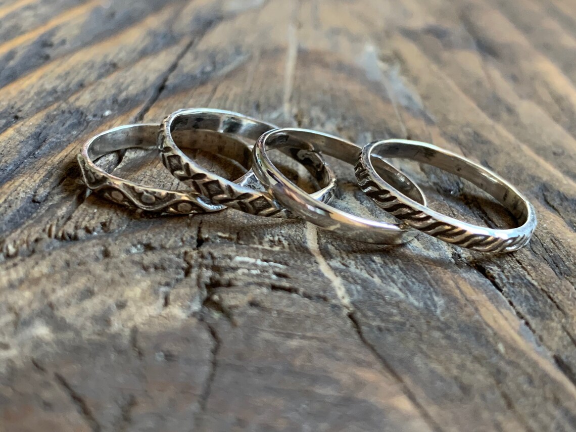 Stacking Pinky Ring Little Finger Ring Sterling Midi Ring | Etsy