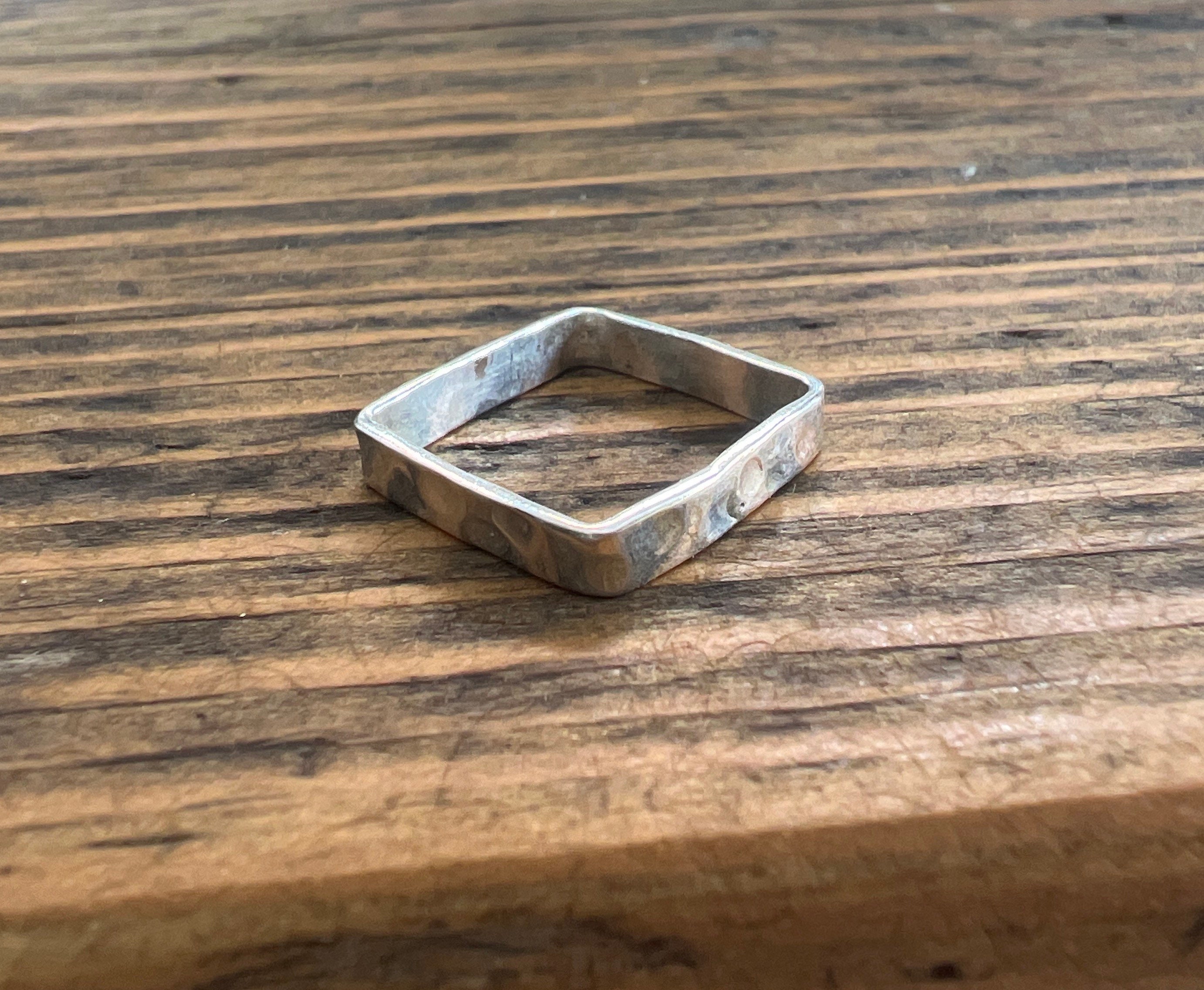 Silver Square Ring, 925 Sterling Silver Ring, Cool Square Ring, Stacking Ring, Hexagonal Ring, Hammered Silver Ring, Gift for Her - Etsy Silver Square Ring, 925 Sterling Silver Ring, Cool Square Ring, Stacking Ring, Hexagonal Ring, Hammered Silver Ring, Gift for Her - Etsy