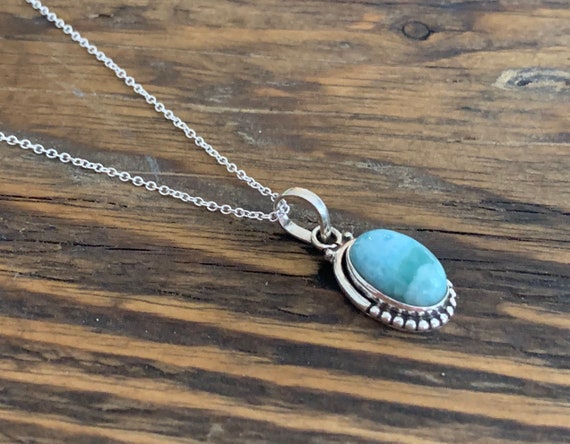 Sterling Silver Larimar Necklaces Sterling Silver Larimar Necklaces