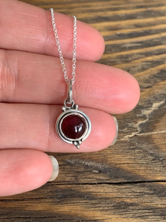 Dainty Garnet Necklace, Red Garnet Pendant Necklace, Handmade Jewelry,  January Birthstone Gifts for Her in Gold, Sterling Silver & Rose Gold -  Etsy UK | Beautiful jewelry, Birthstone pendant, Garnet jewelry