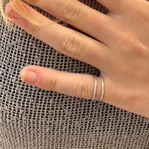 Pinky, Midi, Toe ring, Doble  band pinky ring, Adjustable double band ring, Sterling silver pinky ring, Double band midi ring