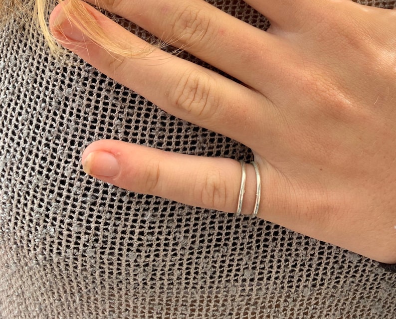 Pinky Midi Toe Ring Doble Band Pinky Ring Adjustable Etsy