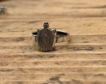 Bague d'orteil ajustable Tortue en argent sterling 10 mm