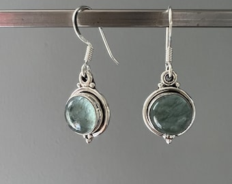 Sterling Silver Aquamarine Dangle Earrings: March Birthstone
