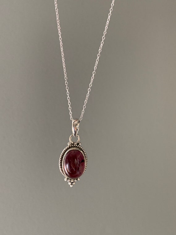 Garnet & Heart Necklace, Jewelry: Olive & Cocoa, LLC