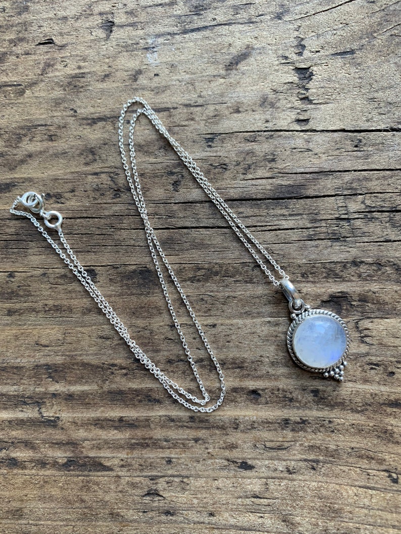 Moonstone necklace Delicate necklace Boho moonstone Etsy