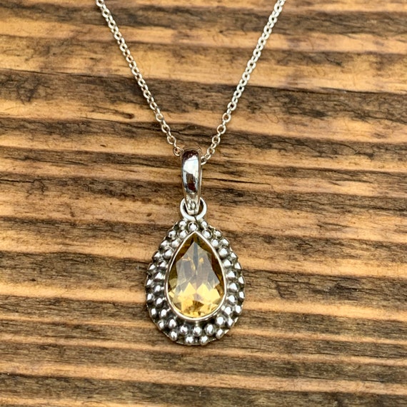 Citrine Sterling Silver Necklace Citrine Sterling Silver Necklace