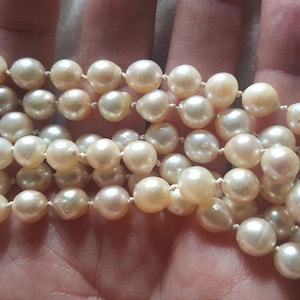 Vintage Opera Length Salt Water Akoya Cultured Pearl Necklace