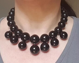 Victorian Whitby Jet Fringe Necklace