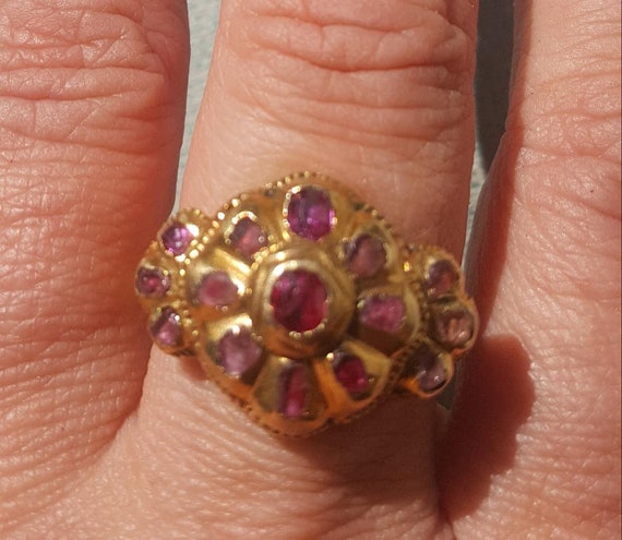 18Th Century Portuguese Ruby Ring - image 1
