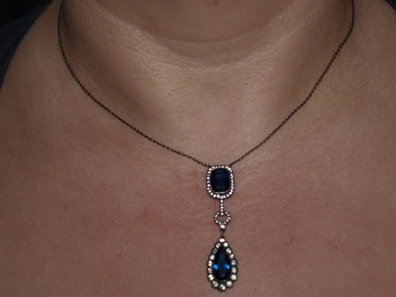 Edwardian French Paste Sterling Lavaliere