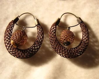 Victorian Woven Hair Hoop earrings