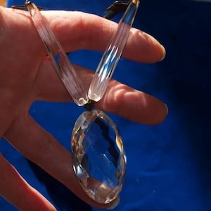 Rare Victorian Rock Crystal Ribbon Necklace
