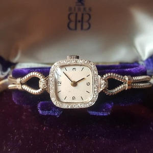 18k White Gold Platinum And Diamond Watch, Antique Yet Modern!