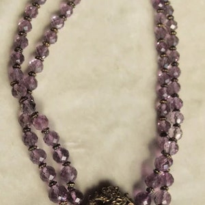 Art Nouveau Amethyst and Silver Choker Style Necklace image 2