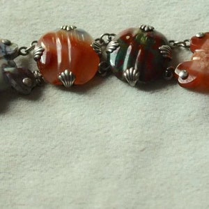 Victorian Scottish Agate Bracelet With Lock Clasp